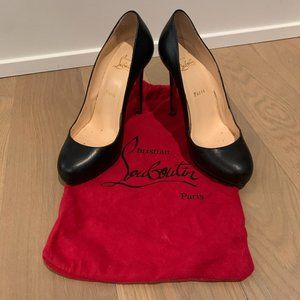 Christian Louboutin 100mm non-patent black pump